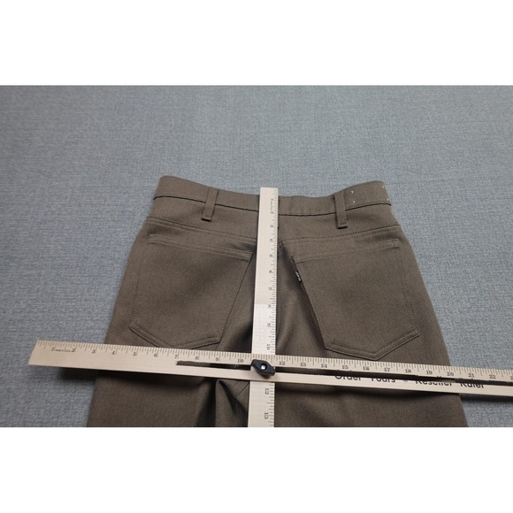 Vintage Levi's Sta Prest Pants Mens 30x34 Brown Bootcut Talon Zip Western Cowboy - Picture 8 of 12